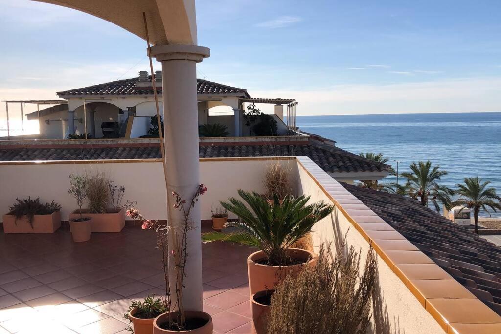 Cal Salmare Seafront Apartment With Rooftop Terrace And Pool كالافيل المظهر الخارجي الصورة